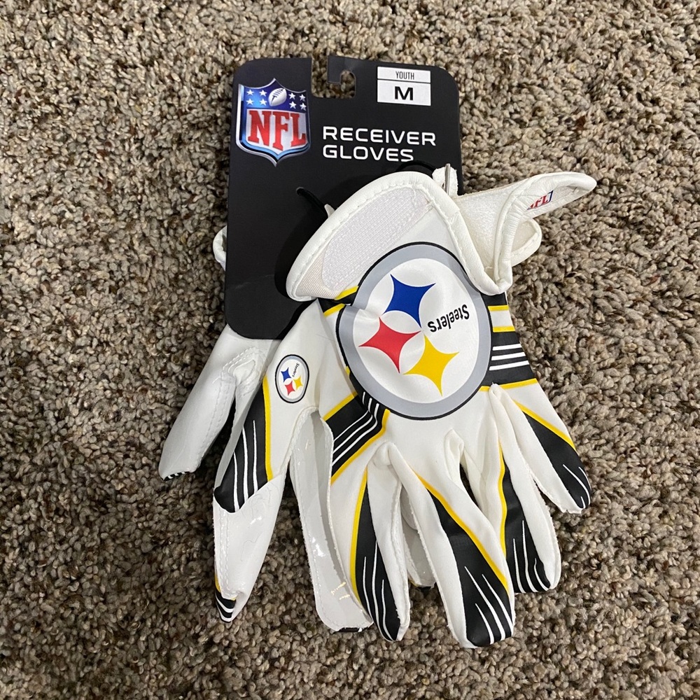 Pittsburgh Steelers youth receiver gloves